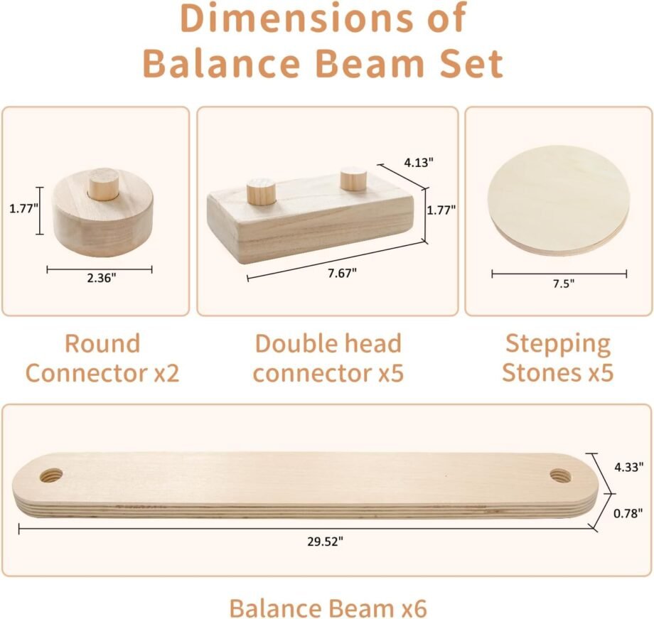 wooden balance beam