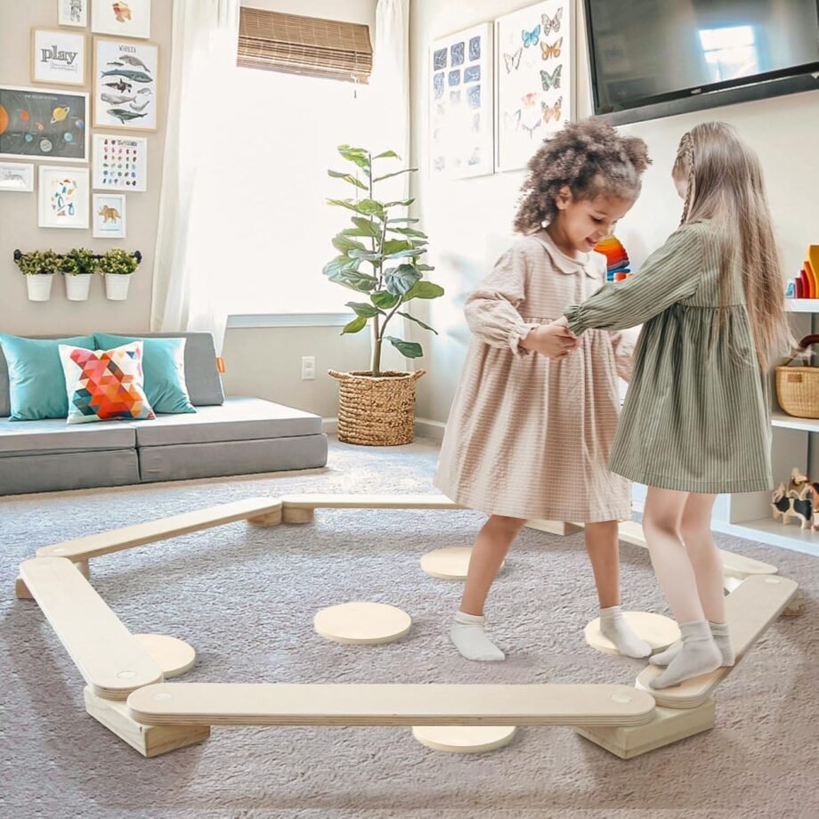 wooden balance beam