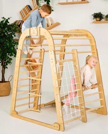 Wooden 6-in-1 Indoor Playground