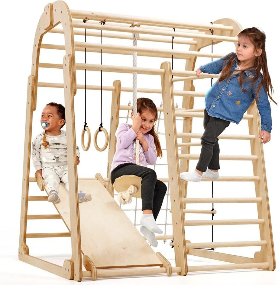 Wooden 6-in-1 Indoor Playground