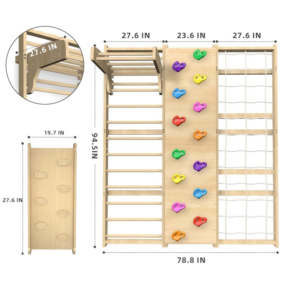 9in1 Swedish Ladder wall gym and monkey Bar