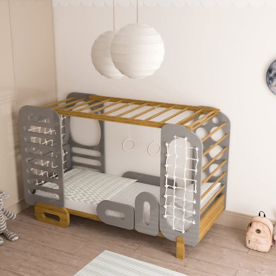 montessori kids bed and gym