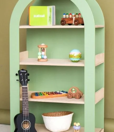 Logan Arched Wood Bookcase