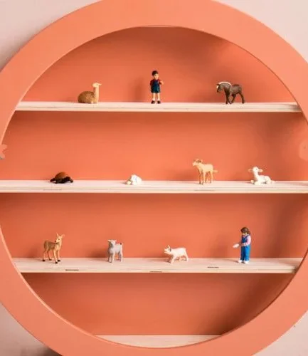 Wall-Mounted Circular Shelf