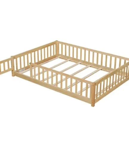 Kids Floor Bed With Fence
