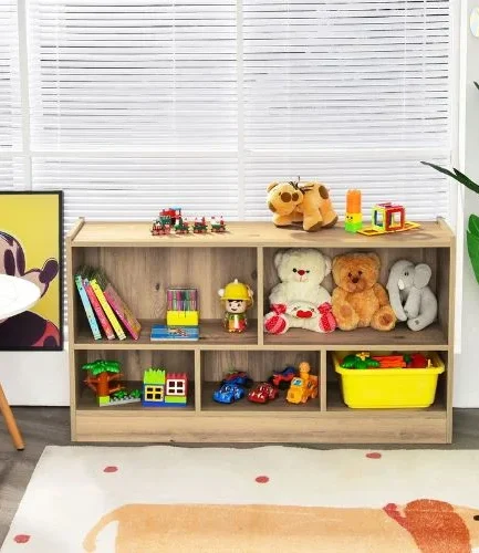 Wooden 5 Cube Storage Cabinet Bookcase