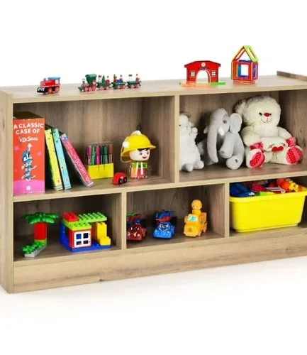 Wooden 5 Cube Storage Cabinet Bookcase