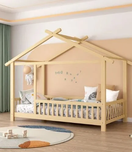 Wood Canopy Kids Bed